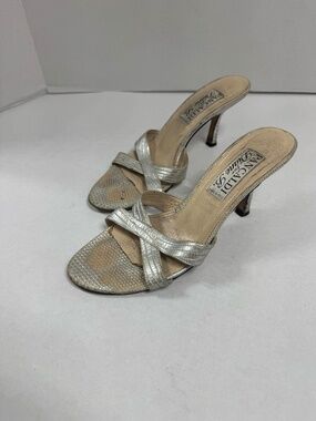 Pancaldi for Diane B Vintage Snakeskin Slide Sandals - Size 7.5